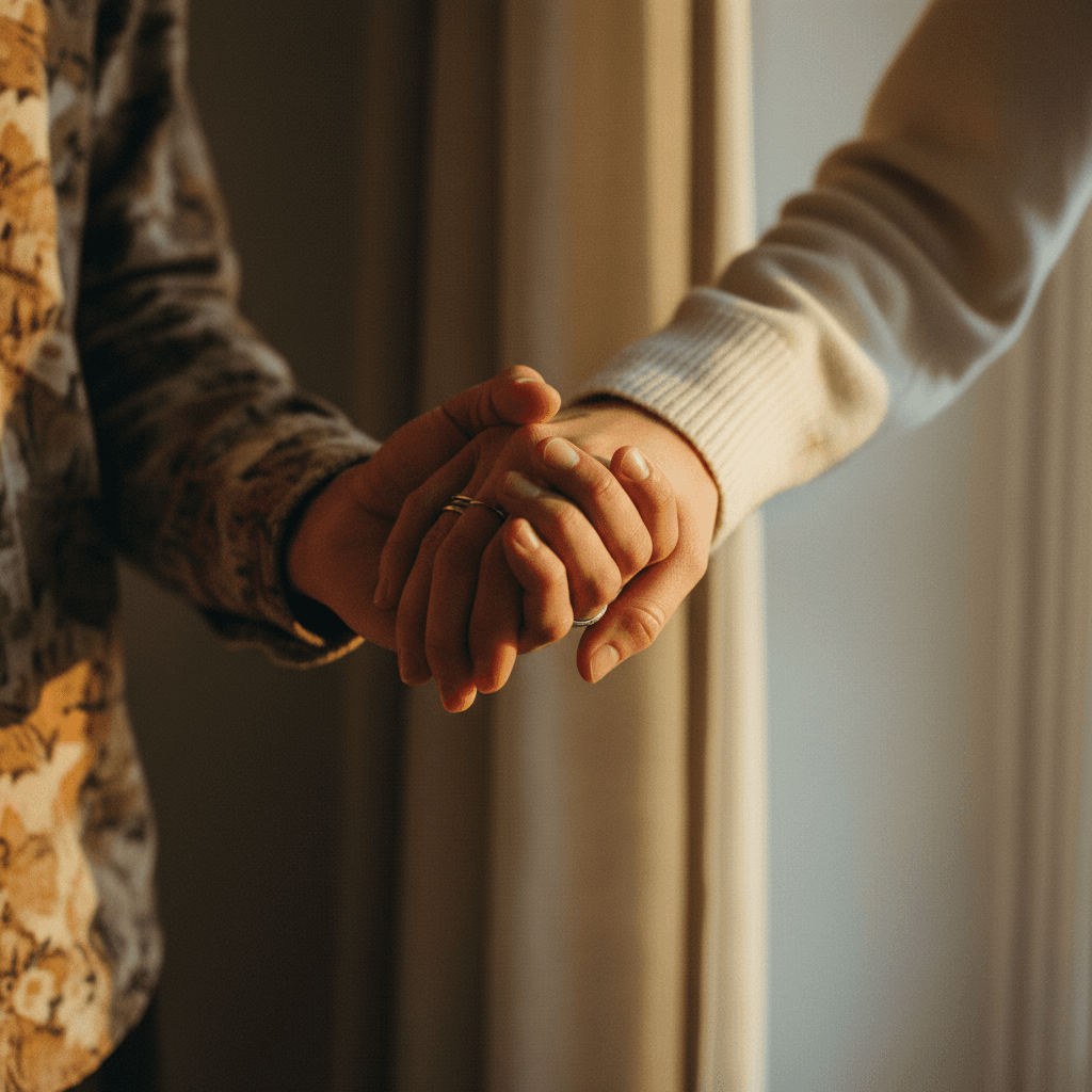 Couple sharing a genuine moment during engagement photography